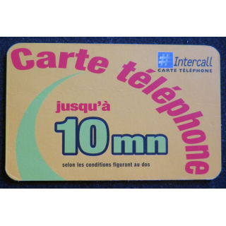Carte téléphonique Intercall jusqu'à 10 minutes