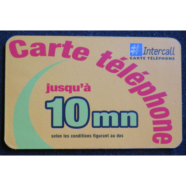 Carte téléphonique Intercall jusqu'à 10 minutes