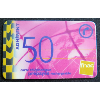 Carte téléphonique Kertel 50 prépayée rechargeable FNAC