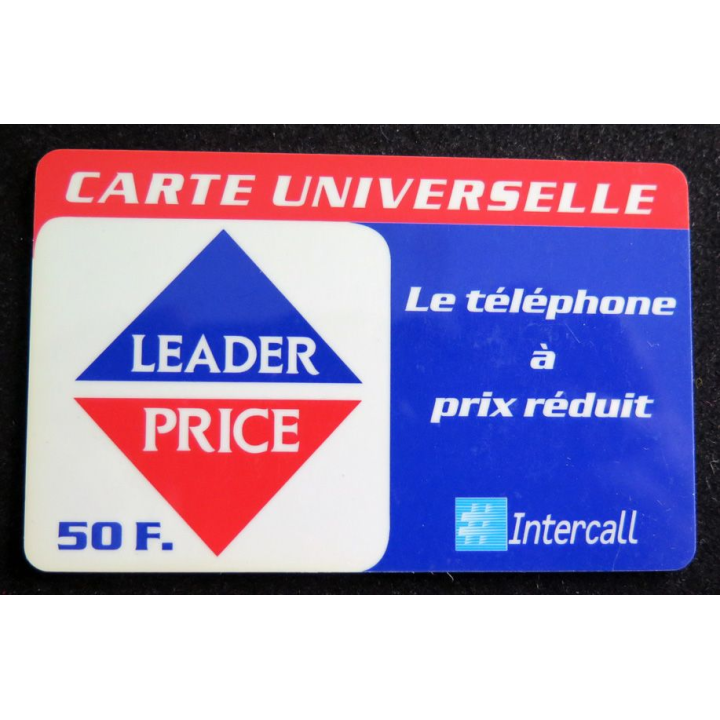 Carte téléphonique universelle Intercall 50 F Leader Price