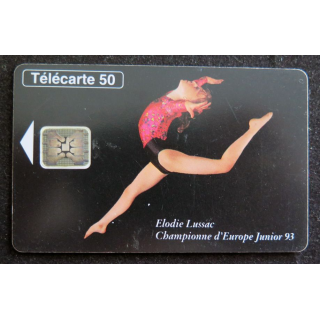 Carte téléphonique Télécarte 50 Elodie Lussac Championne d'Europe junior 93