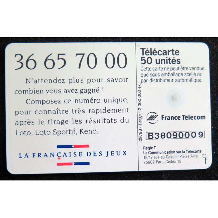 Carte téléphonique Télécarte 50 Loto sportif