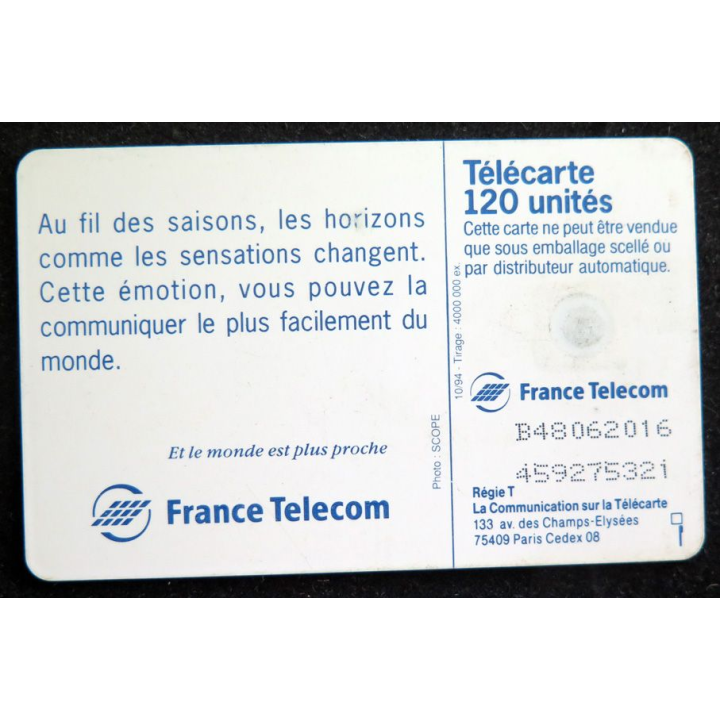 Carte téléphonique télécarte 120 Au fil des saisons