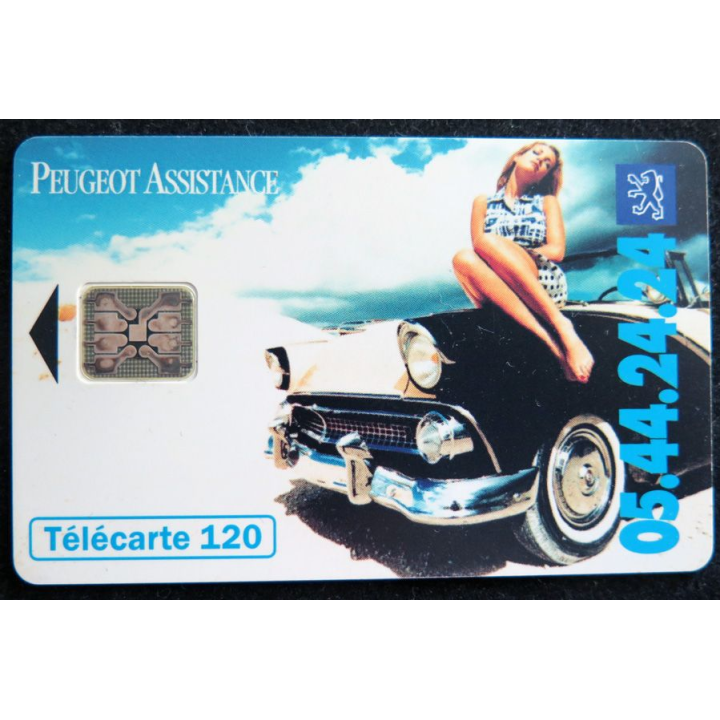 Carte téléphonique télécarte 120 Peugeot Assistance