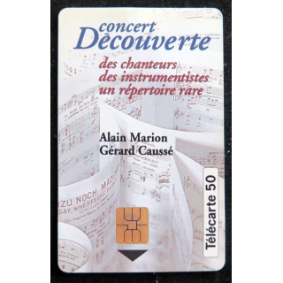 Carte téléphonique Télécarte 50 Concert Découverte Alain Marion Gérard Caussé