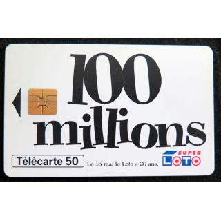 Carte téléphonique Télécarte 50 Super Loto 100 Millions