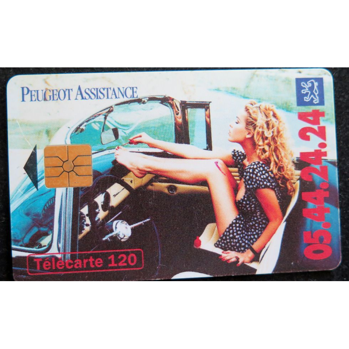 Carte téléphonique télécarte 120 Peugeot Assistance