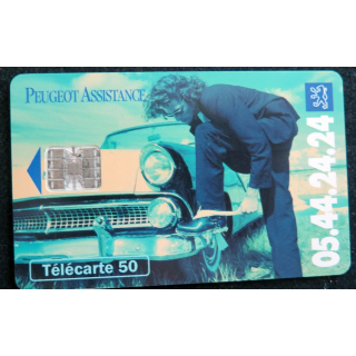 Carte téléphonique télécarte 50 Peugeot Assistance