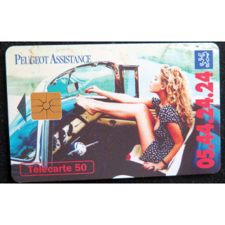 Carte téléphonique télécarte 50 Peugeot Assistance