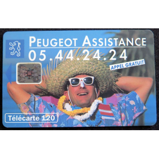 Carte téléphonique télécarte 120 Peugeot Assistance