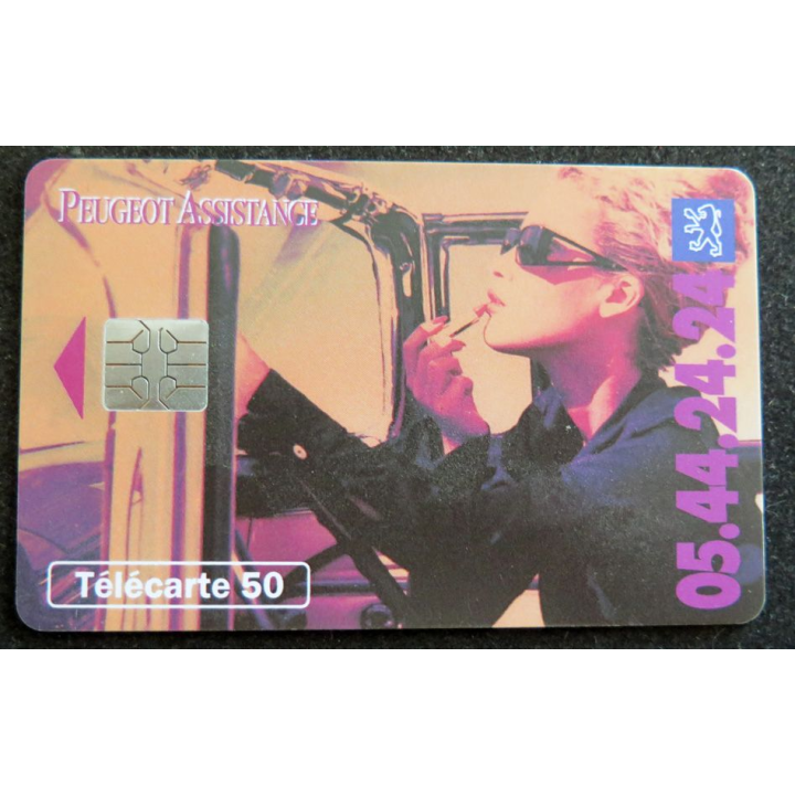 Carte téléphonique télécarte 50 Peugeot Assistance