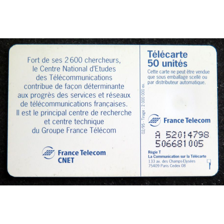 Carte téléphonique télécarte 120 France Télécom CNET