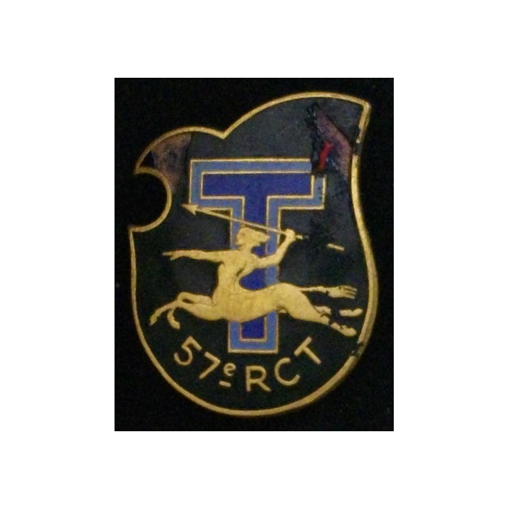 57°RCT : 57°RÉGIMENT COMMANDEMENT DES TRANS GROS ÉCLAT ÉMAIL
