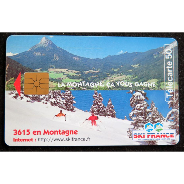 Carte téléphonique télécarte 50 Ski France