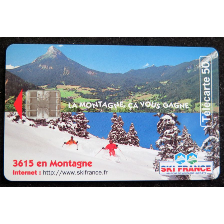 Carte téléphonique télécarte 50 Ski France