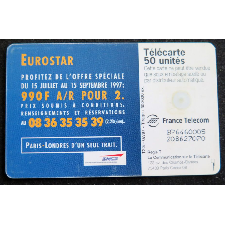 Carte téléphonique télécarte 50 SNCF