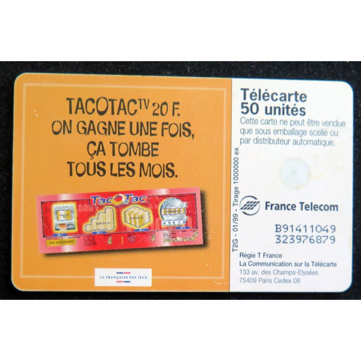 Carte téléphonique télécarte 50 TAC o TAC