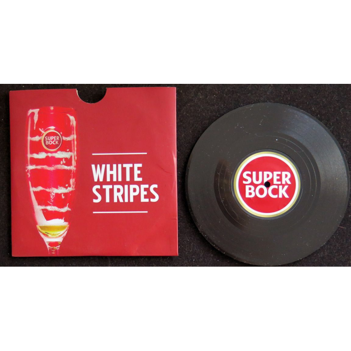 DESSOUS DE VERRE A BIÈRE Super Bock sous forme de disque gravé