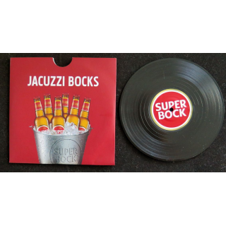 DESSOUS DE VERRE A BIÈRE Super Bock Jacuzzi Bocks sous forme de disque gravé