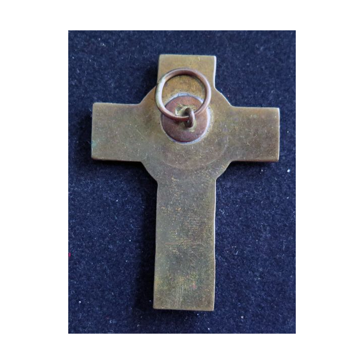 Croix émaillée sur cuivre du Saint Esprit 5,4 x 3,9 cm