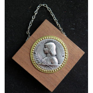 Médaille de Sainte Jeanne d'Arc 5 x 5 cm souvenir de Domremy