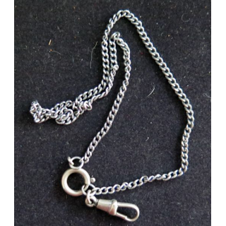 Chaine antivol en métal argenté longueur 36 cm