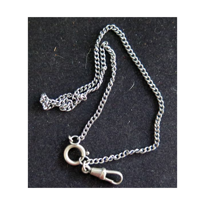 Chaine antivol en métal argenté longueur 36 cm