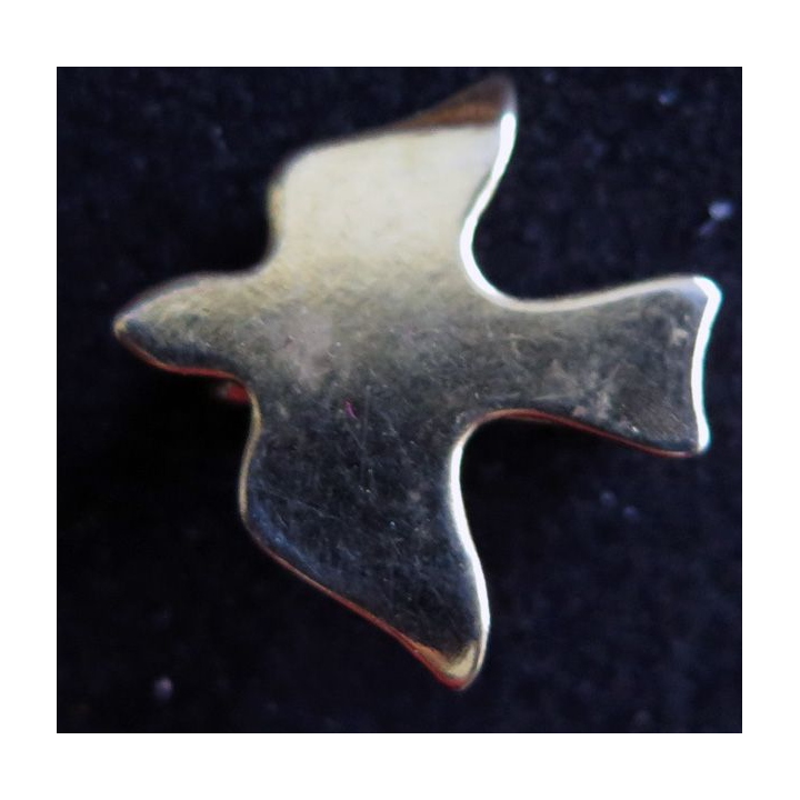insigne de boutonnière d'une petite colombe dorée de longueur 2 cm 