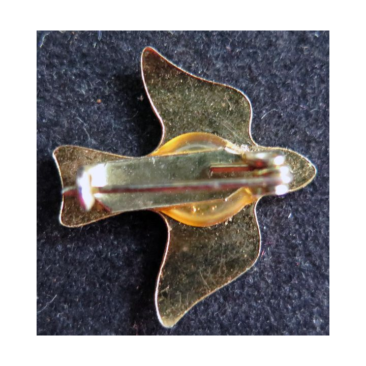 insigne de boutonnière d'une petite colombe dorée de longueur 2 cm 