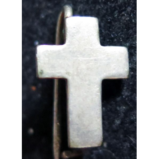 insigne de boutonnière d'une croix en métal argenté 1,1 cm
