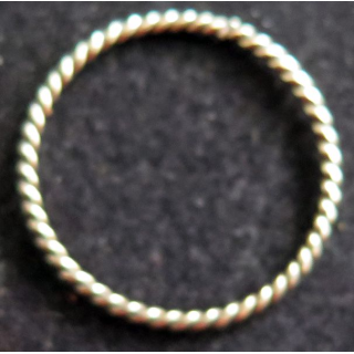 Bague en métal doré torsadé type alliance diamètre intérieur 1,7 cm