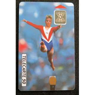 Carte téléphonique télécarte 50 Championnats du Monde Gymnastique Paris 1992