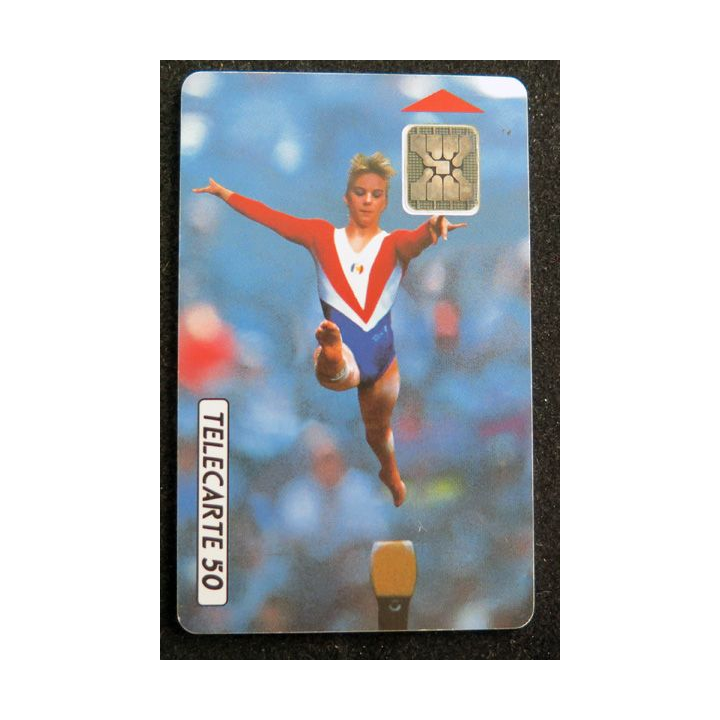 Carte téléphonique télécarte 50 Championnats du Monde Gymnastique Paris 1992