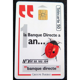 Carte téléphonique télécarte 50 Banque directe