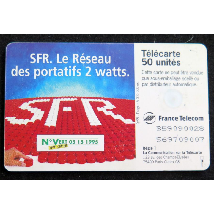 Carte téléphonique télécarte 50 SFR