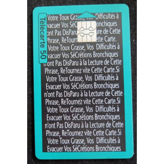 Carte téléphonique télécarte 50 Broncoclar du Laboratoire Oberlin 