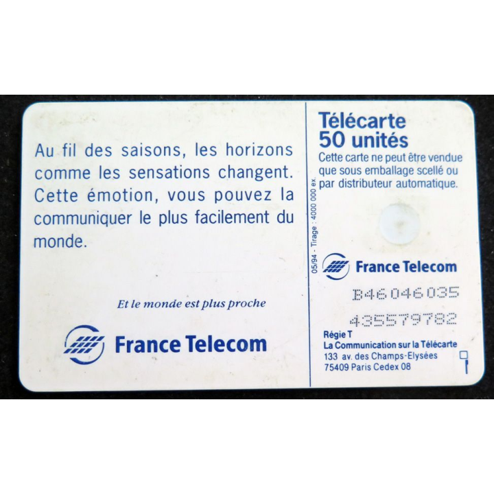 Carte téléphonique télécarte 50 de France Telecom
