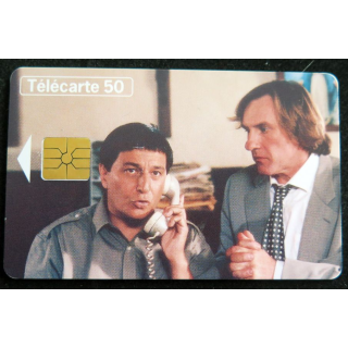 Carte téléphonique télécarte 50 Téléphone et cinéma Gérard Depardieu - Christian Clavier