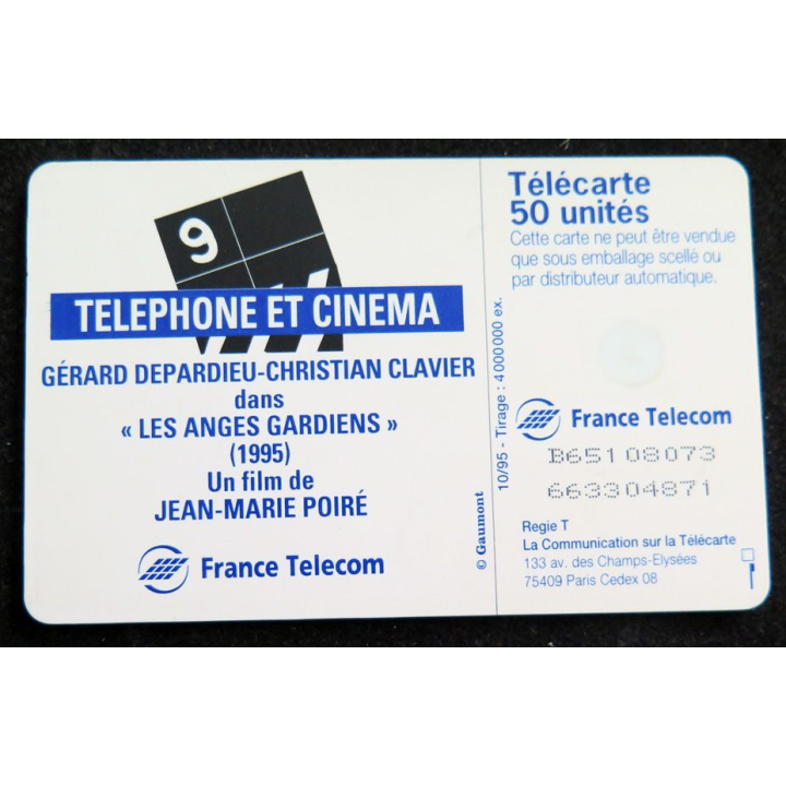 Carte téléphonique télécarte 50 Téléphone et cinéma Gérard Depardieu - Christian Clavier