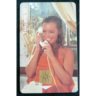 Carte téléphonique télécarte 50 Téléphone et cinéma Romy Schneider