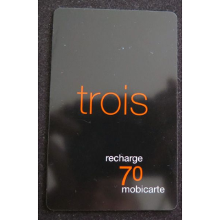 Carte téléphonique Recharge 70 mobicarte