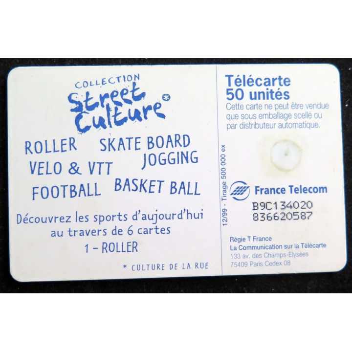 Carte téléphonique télécarte 50 Roller