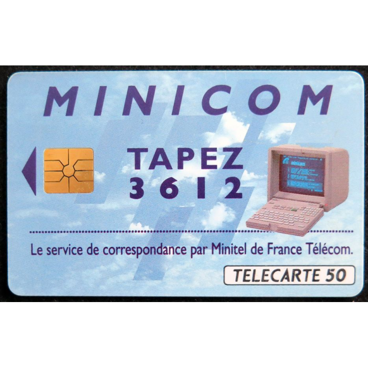 Carte téléphonique télécarte 50 Minicom de France Telecom