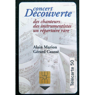 Carte téléphonique télécarte 50 Concert Découverte Alain Marion Gérard Caussé