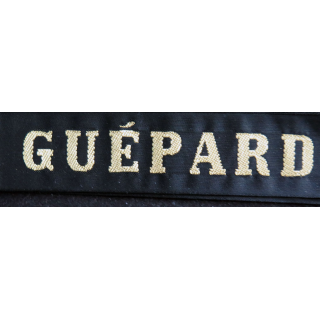 MARINE : bande de bachi de marin "GUÉPARD" longueur 65 cm fils dorés