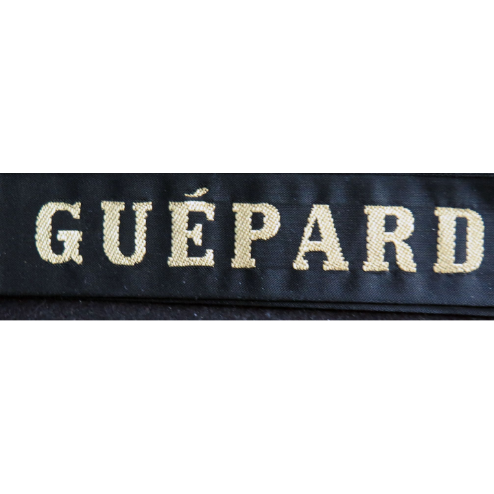 MARINE : bande de bachi de marin "GUÉPARD" longueur 65 cm fils dorés
