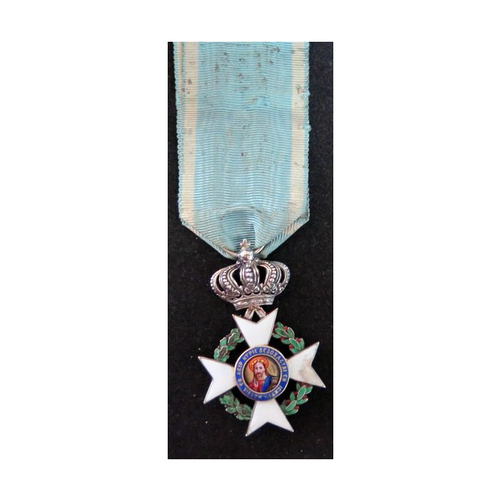 GRECE : croix de chevalier en argent de l'Ordre Royal Rédempteur 1833 - 1863 