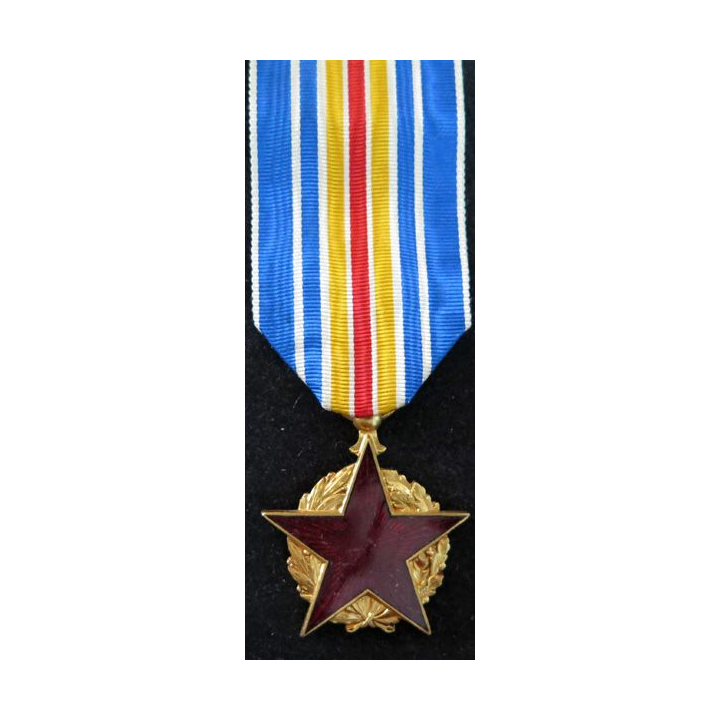 FRANCE : Croix de guerre 1914-1918 avec étoile et montage du ruban à la russe