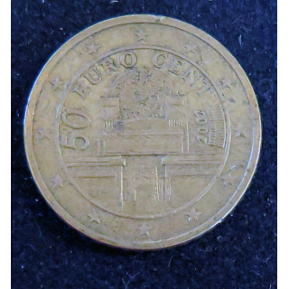 AUTRICHE : Pièce de 0,5 euros 2002