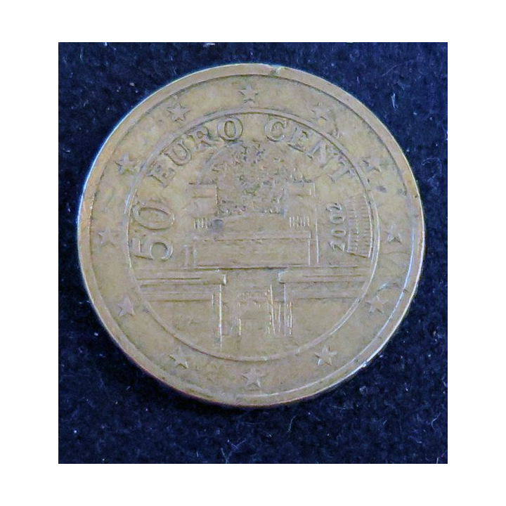 AUTRICHE : Pièce de 0,5 euros 2002